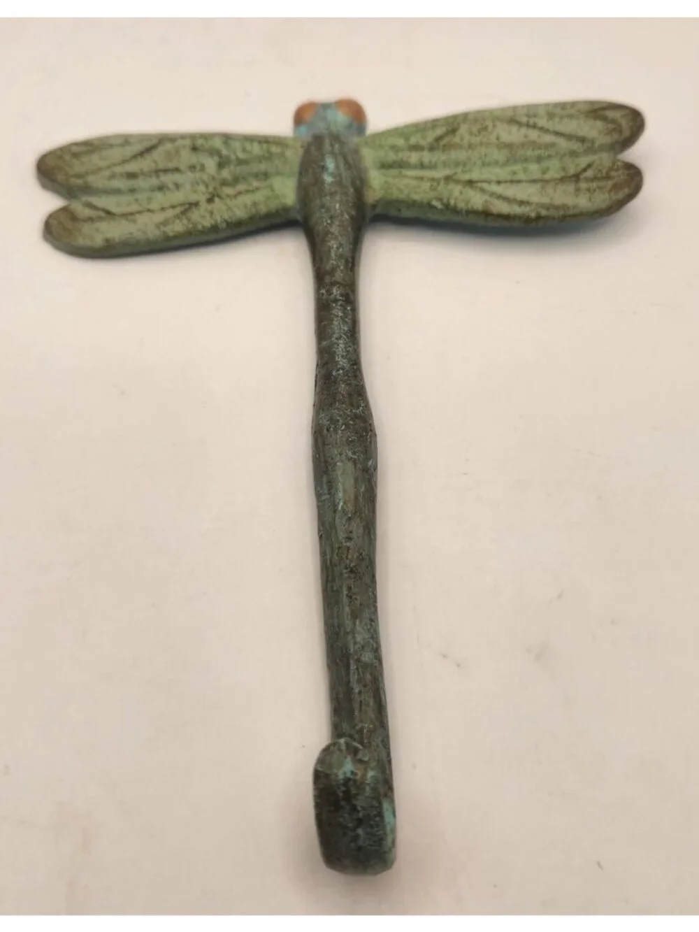 solid cast brass or bronze dragonfly wall hook